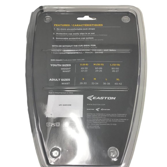 Easton Protective Sport Short Cup Size OS - Picture 3 of 3